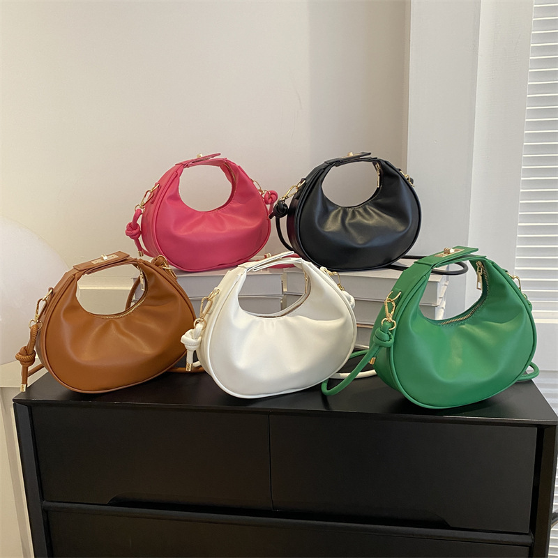 Summer Simple Bag Women's Style Single Shoulder Armpit Bag 2023 New Small Fresh Crescent-Shaped Hand Bag Commuter Bag Summer Simple Bag Women's Style Single Shoulder Armpit Bag 2023 New Small Fresh Crescent-Shaped Hand Bag Commuter Bag