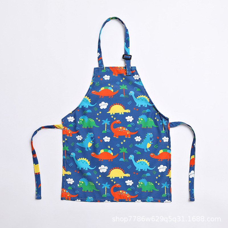 Delantal de impresión de alta gama de poliéster de algodón de poliéster delantal de lona bordado de transferencia térmica delantal de niños original al por mayor