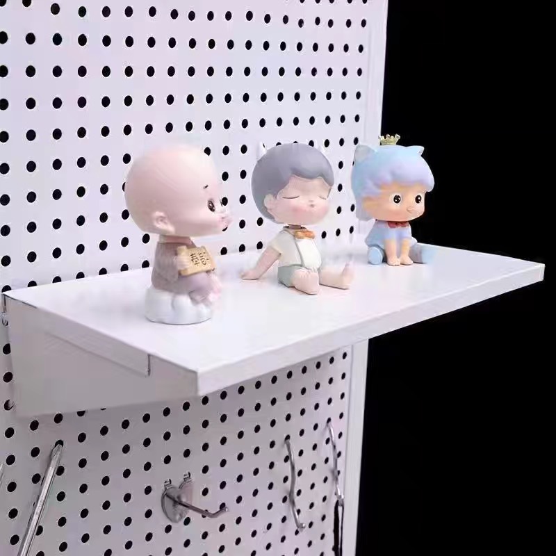 Accesorios de Estante para Tablero de Clavijas Metal Sin Clavos para Pared y Escritorio