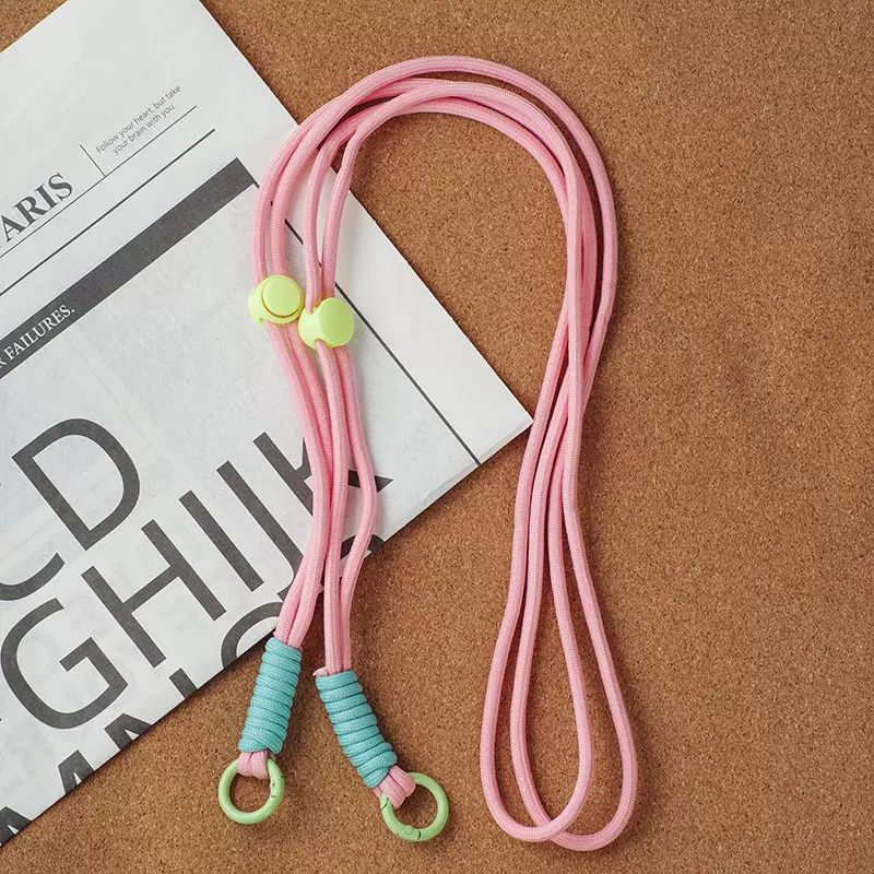 可调节手机挂绳斜跨手机背带夹挂绳手机通用斜挎链条吊绳