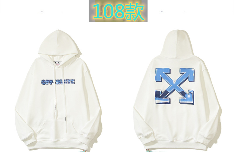 Marca de moda offwhite graffiti religioso pintura al óleo impresión de flecha hombre y mujer suelta OW pareja alta calle hoodie abrigo