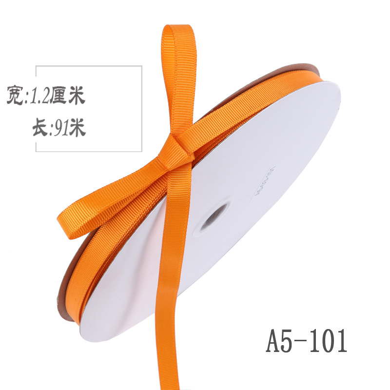 Engrosamiento 1,2 cm de alta densidad costilla cinta arco DIY cinta fruta caja de regalo embalaje cinta de color Ropa Accesorios