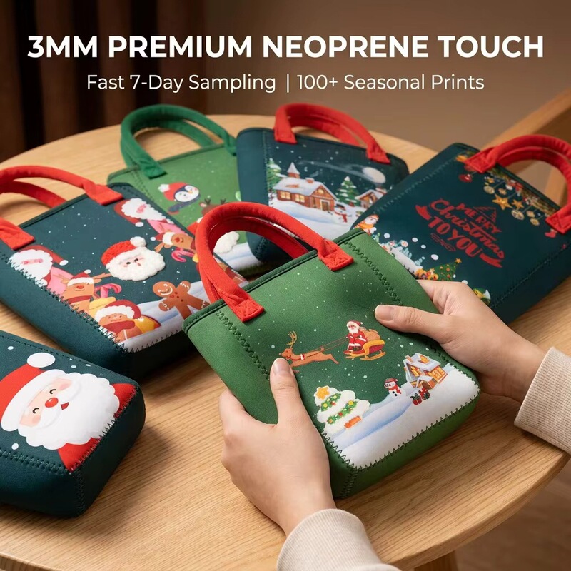 2026 New Neoprene Waterproof Christmas Women's Cute Mini Handbag Animal Pattern Portable Clutch Bag 2026 New Neoprene Waterproof Christmas Women's Cute Mini Handbag Animal Pattern Portable Clutch Bag