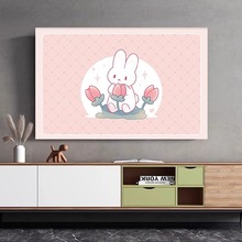 卡通兔电视机防尘罩套盖布55寸65寸75寸轻奢北欧壁挂式全包简约20