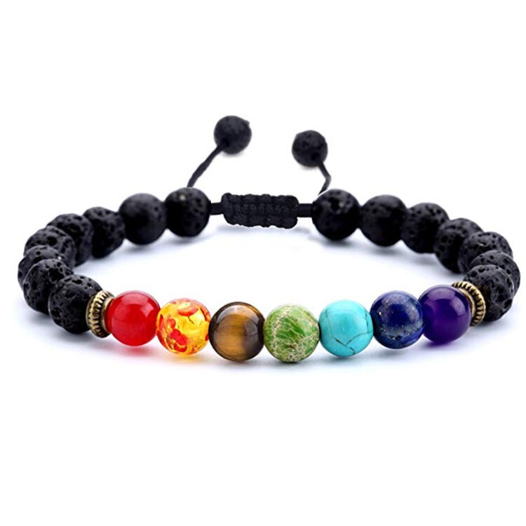 Amazon's Best-Selling Summer Seven-Vein Bracelet, Non-Fading Tiger Eye Braided Yoga Wheel Beaded Bracelet Handmade