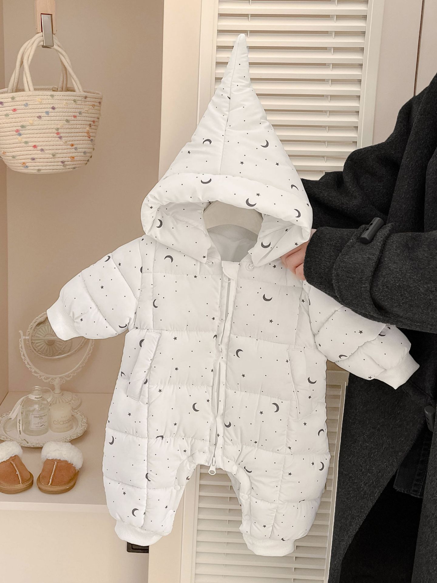 Ropa de invierno de algodón intercalado, camiseta de algodón gruesa y cálida, ropa de invierno para bebés, ropa de trepa