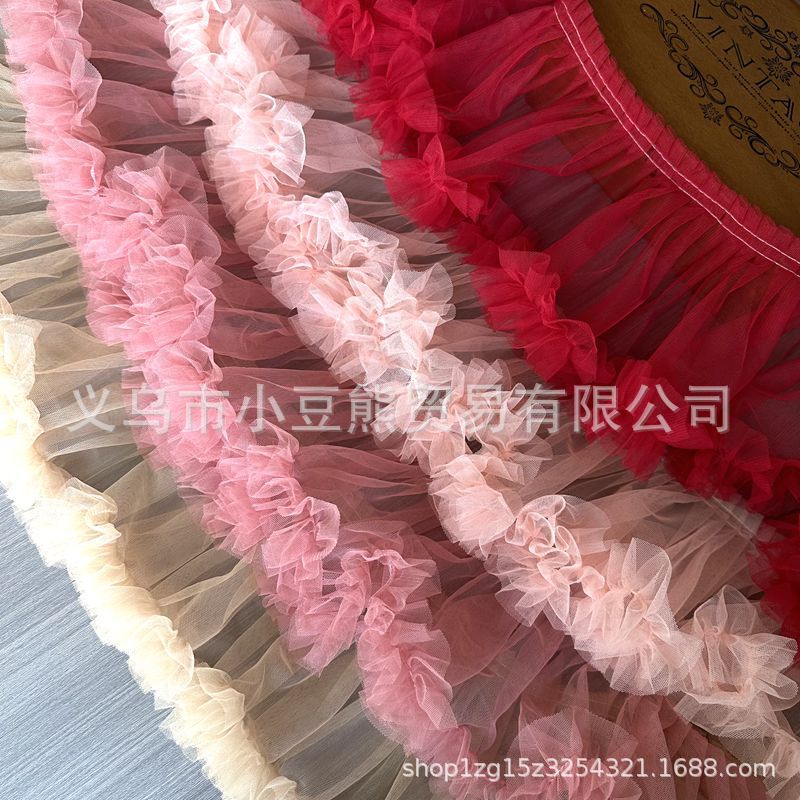 17cm Wholesale Lolita Tutu Skirt Clothes Hem Lace Mesh Skirt Accessories Clothing Curtain Pleats