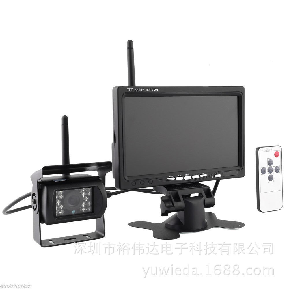 Cross-Border 7inch Digital Wireless Vehicle Display Monitors, Wireless Reversing Images for Trucks, Wireless Reversing Cameras for Buses