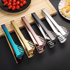 Source manufacturer semi-circle stainless steel food tongs creative buffet serving tongs barbecue tongs serving tongs
