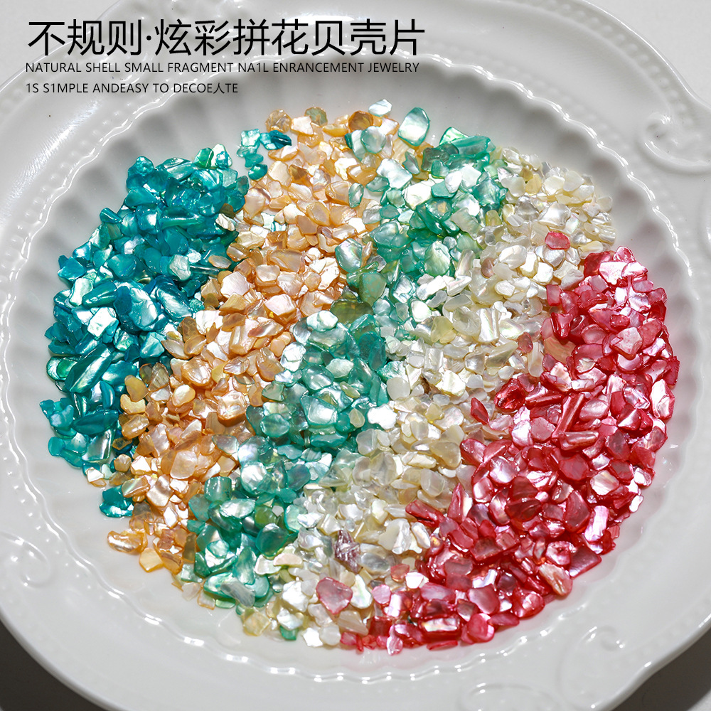 3-5mm natural parquet shell mixed sheet pearl lacquer nail art decoration hairpin lacquer inlay DIY material