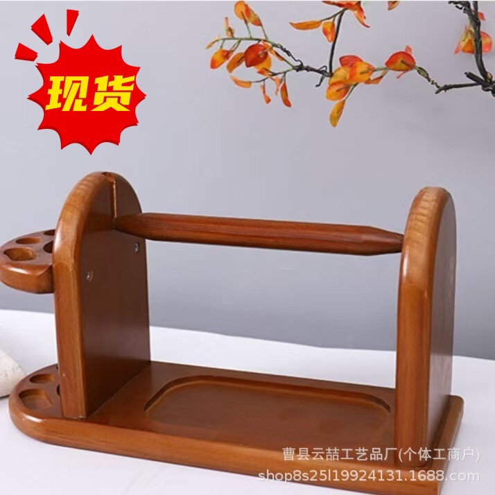 Wooden Yarn Spool Rack Cross-Border Wholesale Handmade Knitting Auxiliary DIY Yarn Storage Rack Wooden Sewing Thread Spool Rack