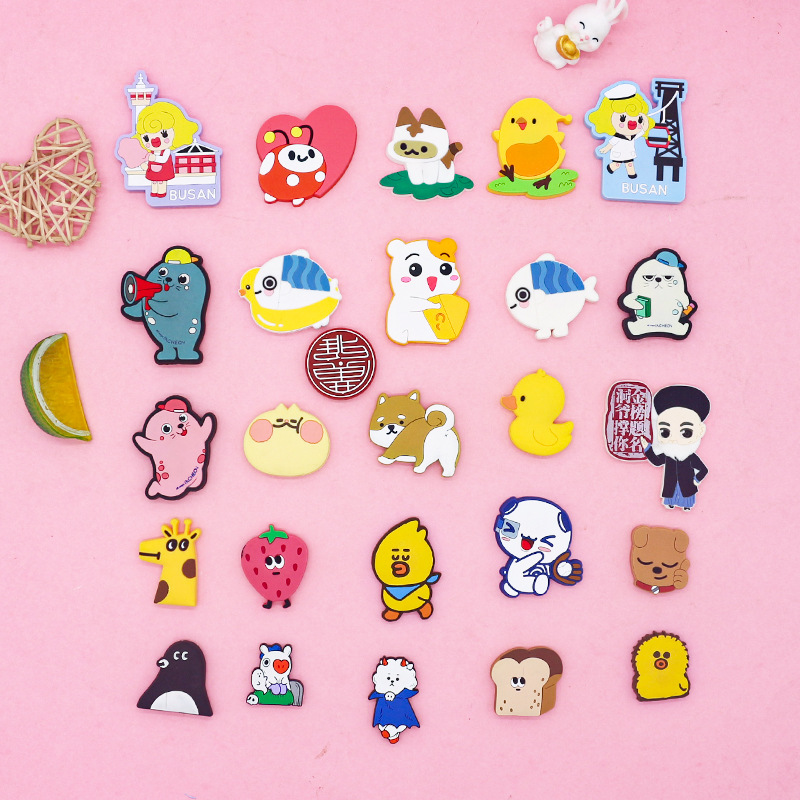 Caricatura creativa 3D adorable pegatina de refrigerador animal adorable dibujos animados creativo pegatina de refrigerador magnético pegatina de refrigerador creativo