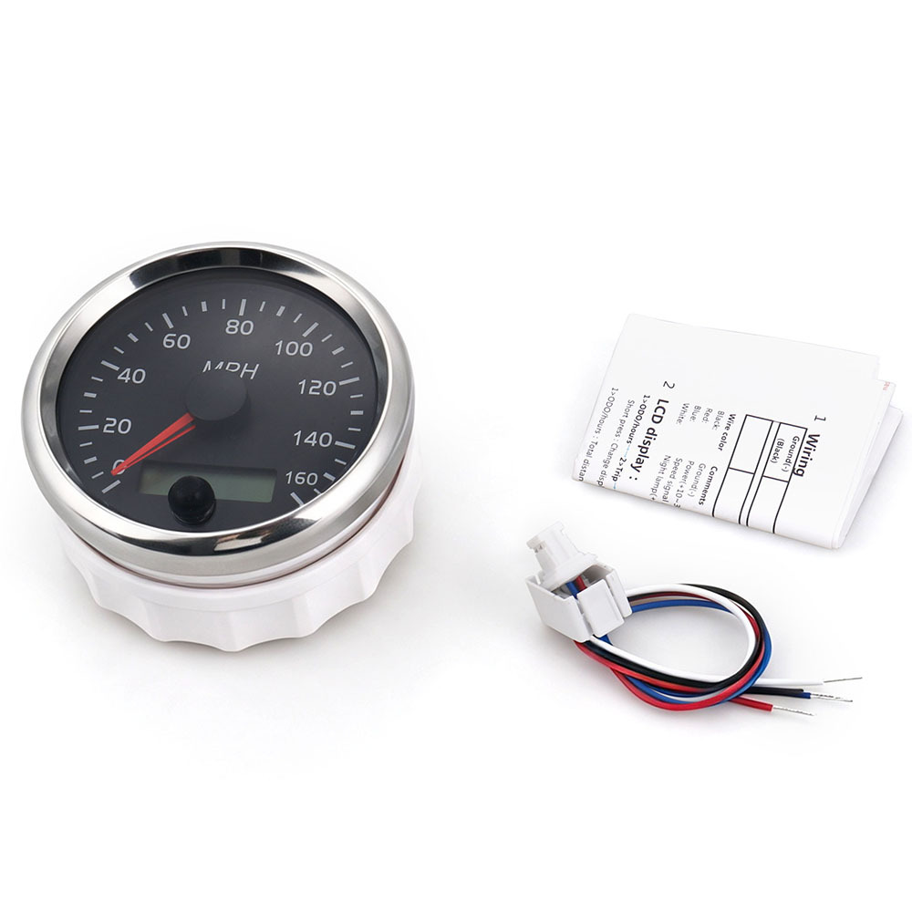 Car modification 85mm speedometer odometer LCD meter 160MPH/H car speedometer