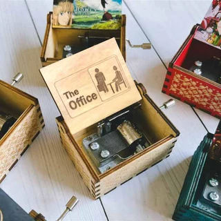 办公室音乐盒木制手摇彩绘The Office Music Box送朋友音乐盒批发