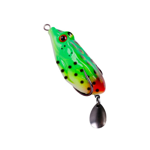Modified thunder frog black fish bait Luya fishing bait bionic sequined frog long-range shot black toad fake bait double barbs