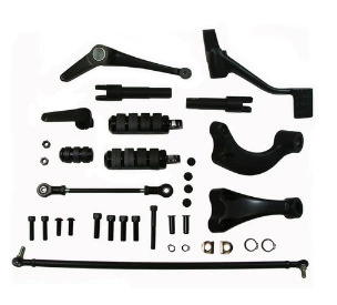 Suitable for Harley 883 1200X48 Front Pedal Assembly Gear Bracket Gear Lever Assembly 08-23 Years (Motorcycle pedals) - gear-shield-assembly-08-13-black