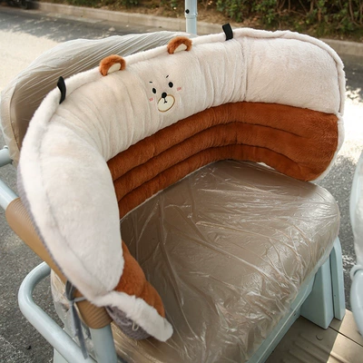 Motorcycle Saddle, Electric car cushion - brown-bear-rear-barrier-seat-cushion-8040cmback-cushion-13040cm