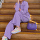 FD475 in stock European and American Women's Wear 2025 Autumn Cross-border New Fashion Suit Casual Straight Leg Wide Leg Pants suit