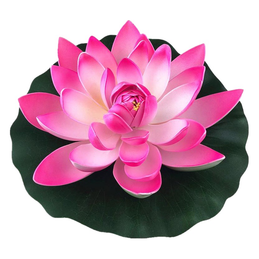 Loto de loto artificial piscina de lirio de agua pecera Buda Salón decorativo flor EVA agua flotante estilo pastoral suministro directo de fábrica