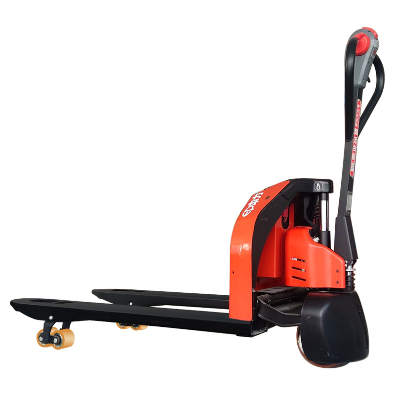 Youcheng 1.5 tanques de batería totalmente eléctrica carretilla elevadora hidráulica bandeja conductor remolque carretilla elevadora buey