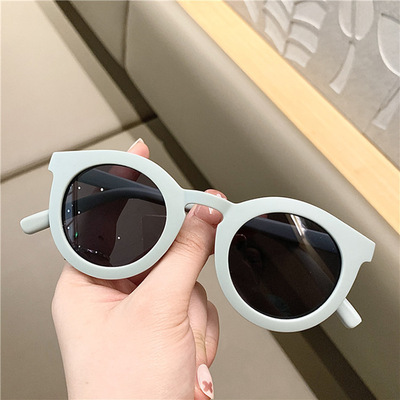 new pattern Retro circular Children mirror men and women baby Street beat decorate glasses Korean Edition personality pinkycolor Sunglasses