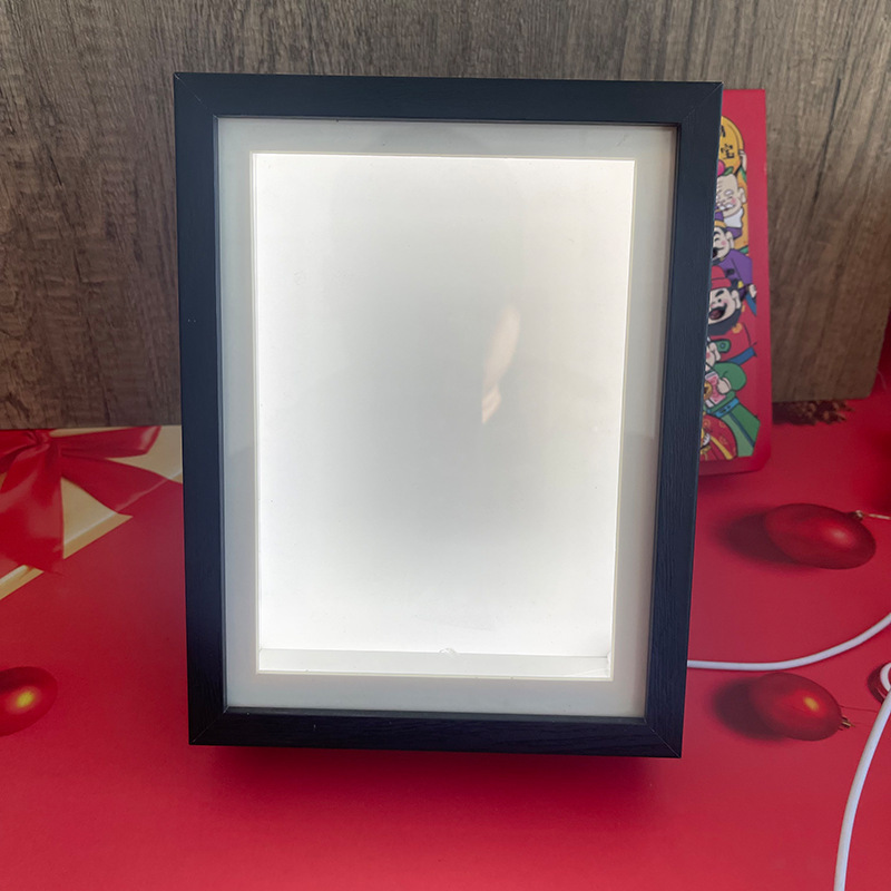 Hollow 5cm Photo Frame Ornaments with Light and Ornaments Dried Flower Photo Frame Table 5cm Handmade DIY Gift