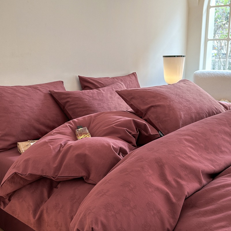 純綿60本4点セットa類母子級新型ジャカード三層糸シーツ布団寝具4点セット