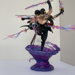 ワンピース GK ゾロフィギュア皇副九刀流ゾロアニメフィギュアモデル装飾品