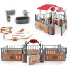 Foreign trade simulation saddle Malan Arbor suit Ranch Racecourse scene decorate Food trough enclosure Model Decoration