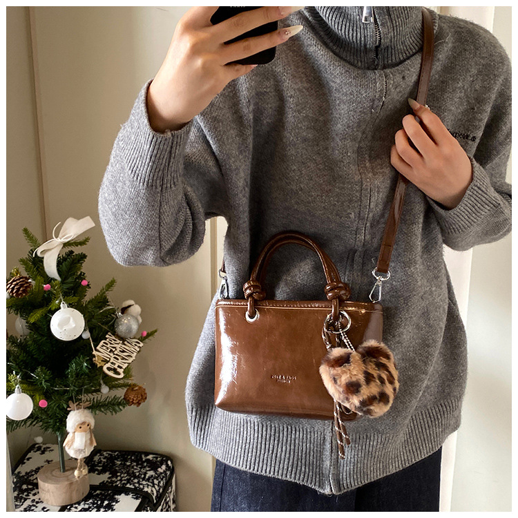 Transfronterizo mayorista otoño invierno retro bolso 2024 nueva moda pu bolso de cubo bolso de nicho universal bolso de mujer