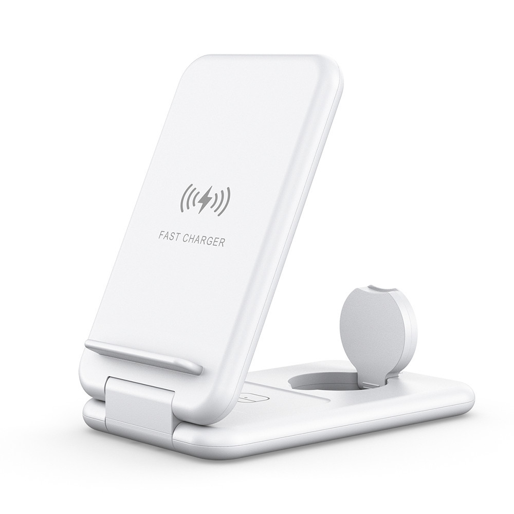 Three-in-one Folding Wireless Charger For Iphone12 Apple IWatch Headset Airpods Wireless Charging