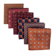 男士手帕方巾2025涤纶时尚碎花格子圆点西服口袋巾