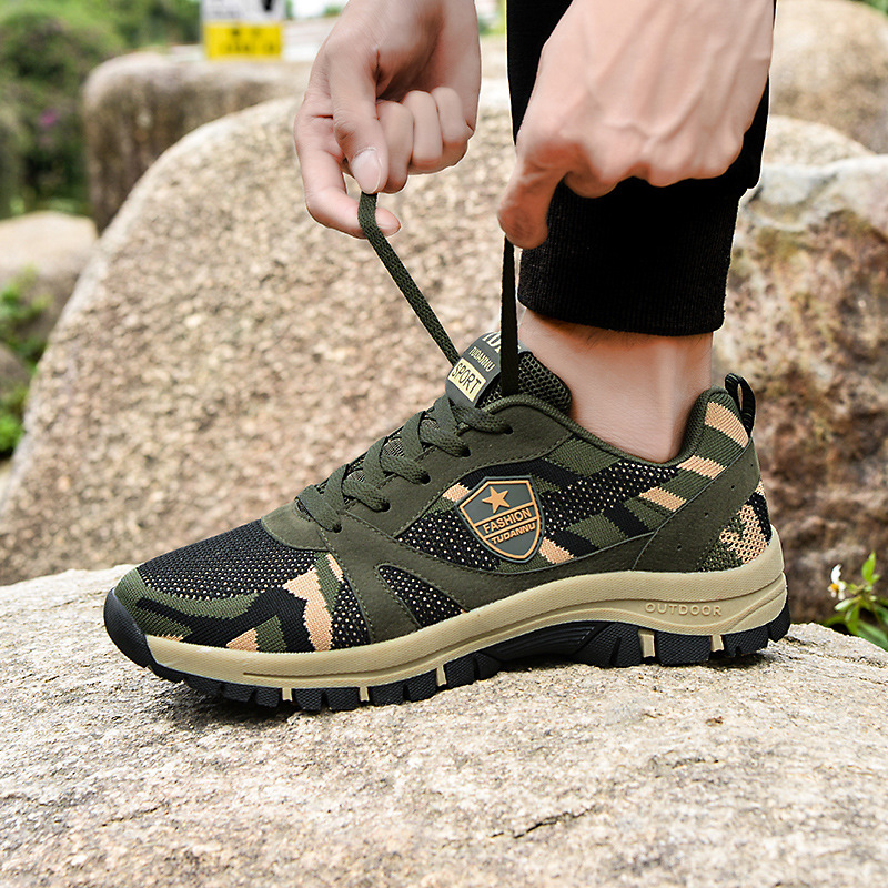 Camouflage summer breathable sneakers for students for men and women