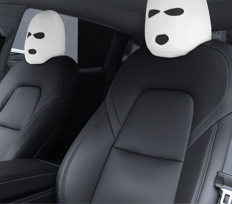 Personalized Prank Car Seat Funny Headgear Sentry Mode Interesting Mask Head Cover for Social Anxiety Relief Universal Interior Accessory