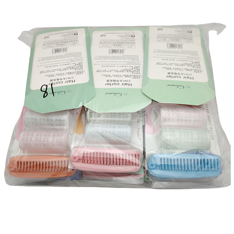 518 - 81 tarjeta de tres rizos de nylon + peine de viaje portátil de trigo incienso plegable peine herramientas de peluquería al por mayor 2 yuanes