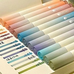 蛍光ペンのモランディのマークペンのマカロンの双頭のマークペンの多色の蛍光色の筆のカラーペンは重点をつけます。