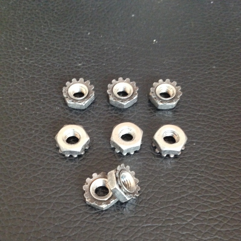 实体厂家供应K型螺母M4-0.7牙*7对边*4.1厚*8.15齿外径