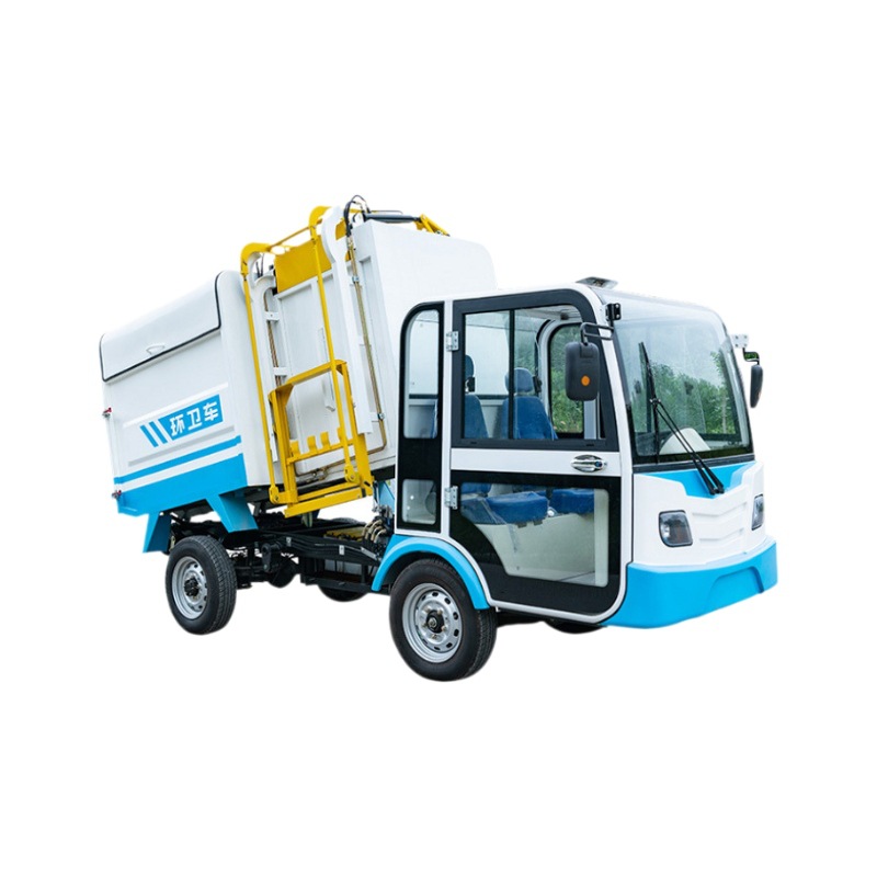 5 camión de basura eléctrica de cuatro ruedas de gran capacidad camión de transporte de basura doméstica de la calle una mina
