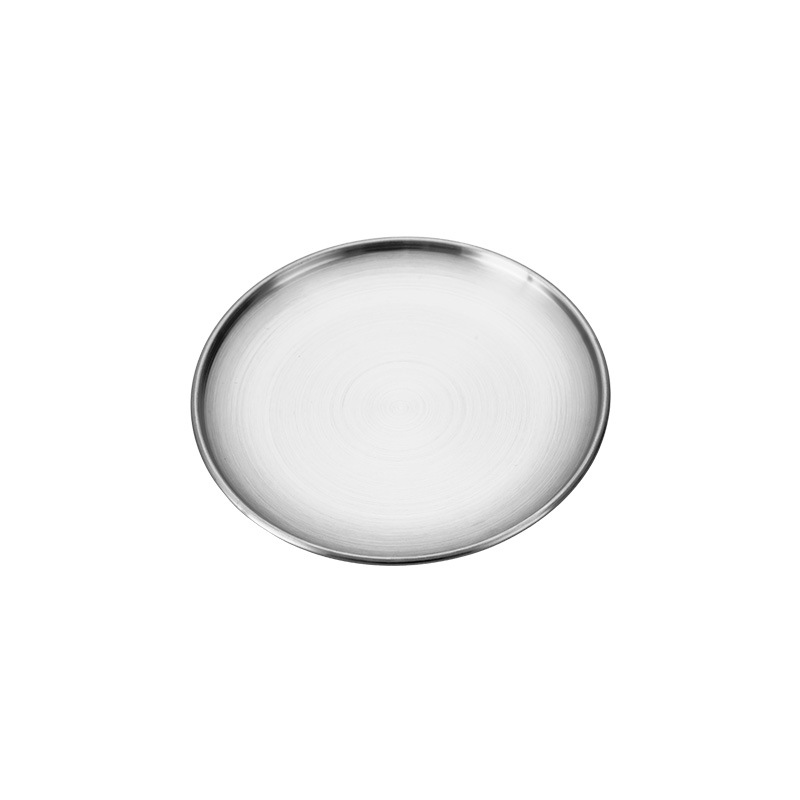 Placa de cocción de acero inoxidable disco engrosada placa de barbacoa coreana bandeja de oro pastel postre placa barbacoa buffet placa