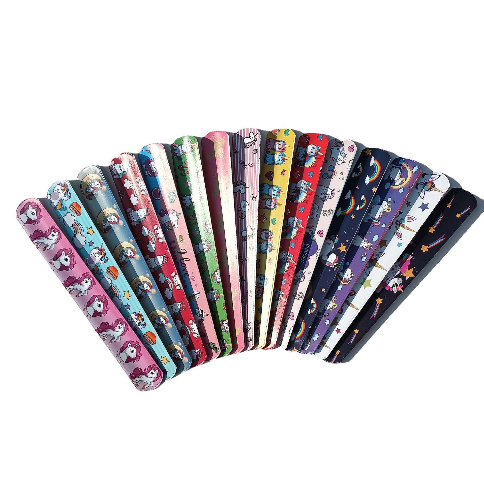 Unicornio 15 estilo Snap anillo pulsera lindo de dibujos animados niños Snap anillo pulsera