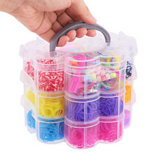 皮筋编制器三层四叶草礼盒手工项链diy挂件圆珠儿童益智玩具套装