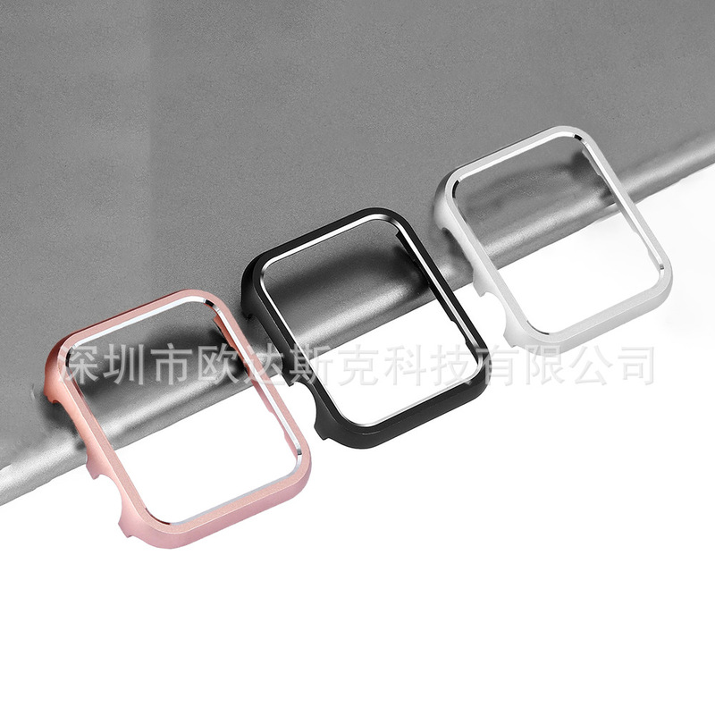 Suitable for apple aluminum alloy metal case apple watch87SE 654321 anti-drop frame protective cover