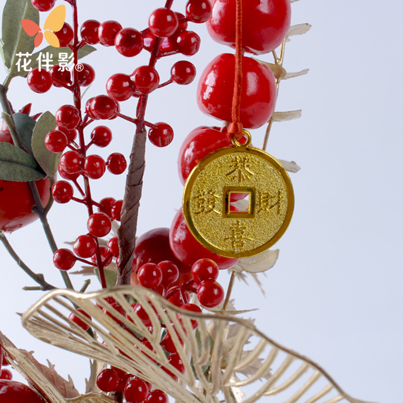 Year's Eve Blessing Bucket Pendant Chinese Style Exquisite Fashion Blessing Tag Gold Red Housewarming Opening Hanging Car Hanging