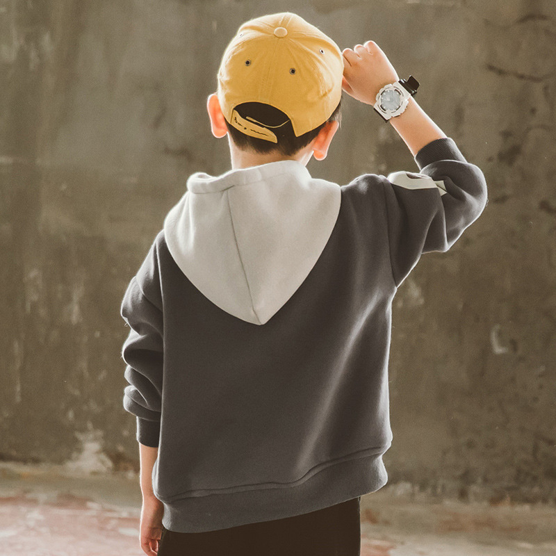 Mazuļu meiteņu apģērbs sporta ikdienas apakškrekls lieliem bērniem vienkāršs apdrukāts kapuces tops_voghion.com