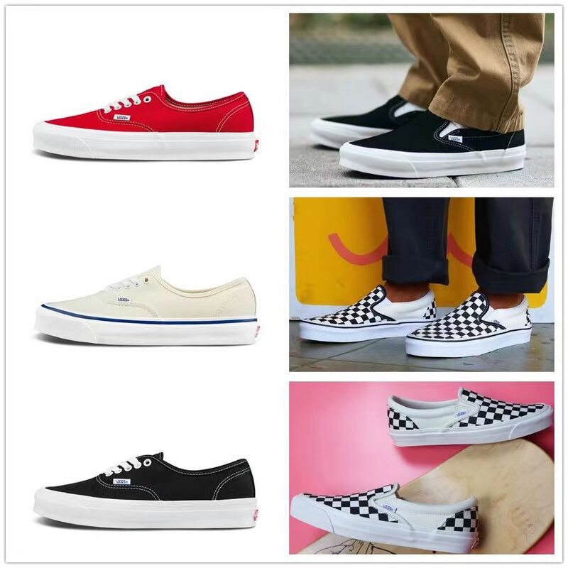 Summer Sneakers for Women, Original Box, Classic Blue, Fun Print, Comfortable Slip-On Low-Top Canvas Shoes