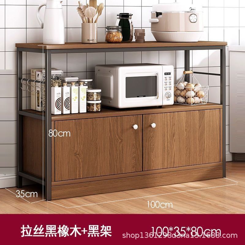 문이 있는 브러시드 블랙 오크 100