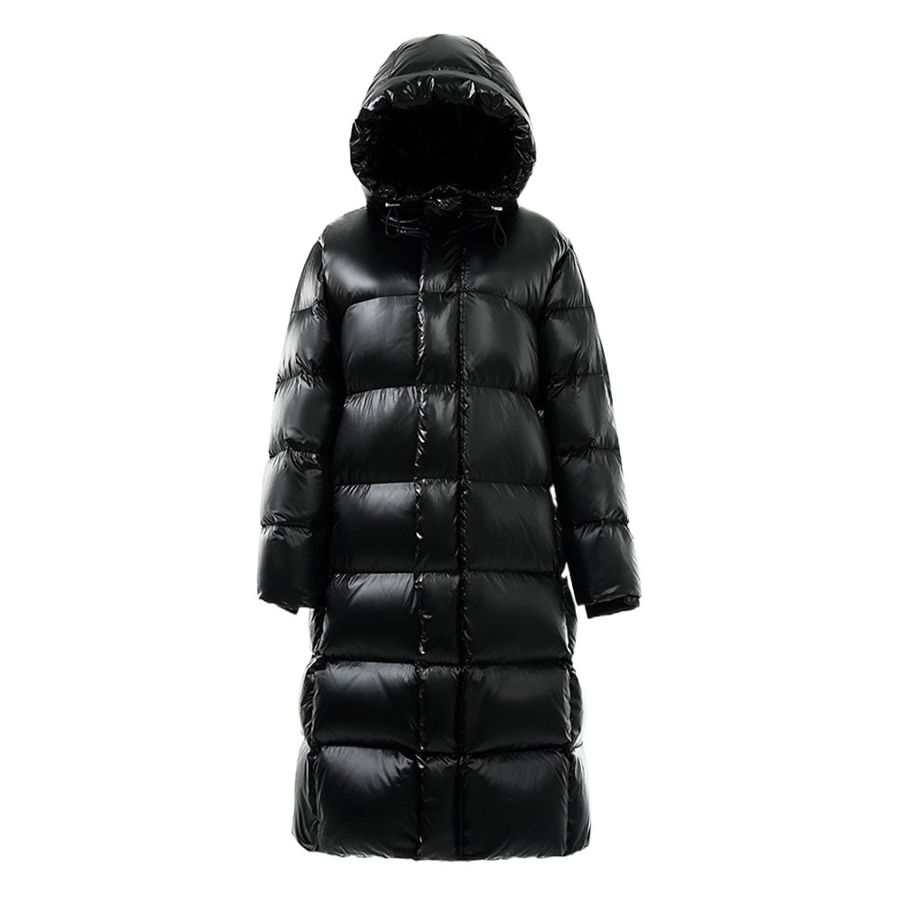 Pinghu пуховик женский зимний женский продвинутый смысл средней длиной новый черный золото корейская версия утка с капюшоном HD