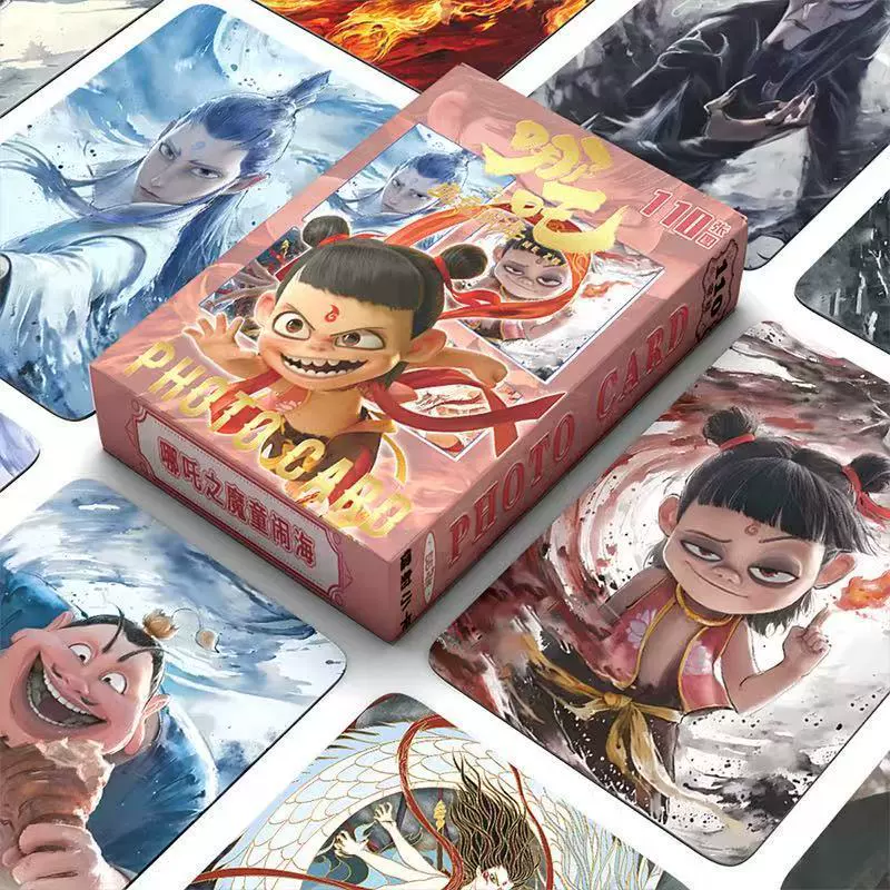 Карта Nezha Little Card Deluxe Card Peripheral Magic Child of the Sea Movie Collection Card Full Box Редкая карта