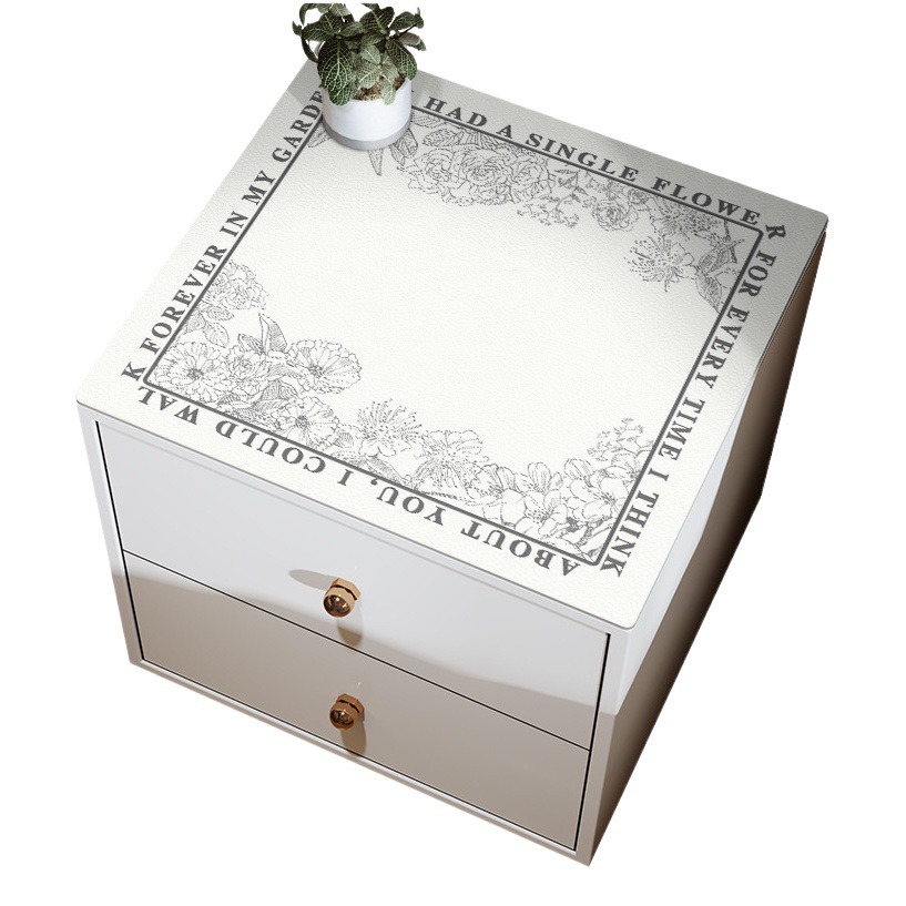 Mesa de noche nórdica estera de mesa de cuero estera impermeable desechable cubierta de polvo del hogar estera cubierta de escritorio tela de lujo mantel