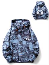 J 72787 Men's Hooded Bear Print Jacket С��ӡ������ �羳